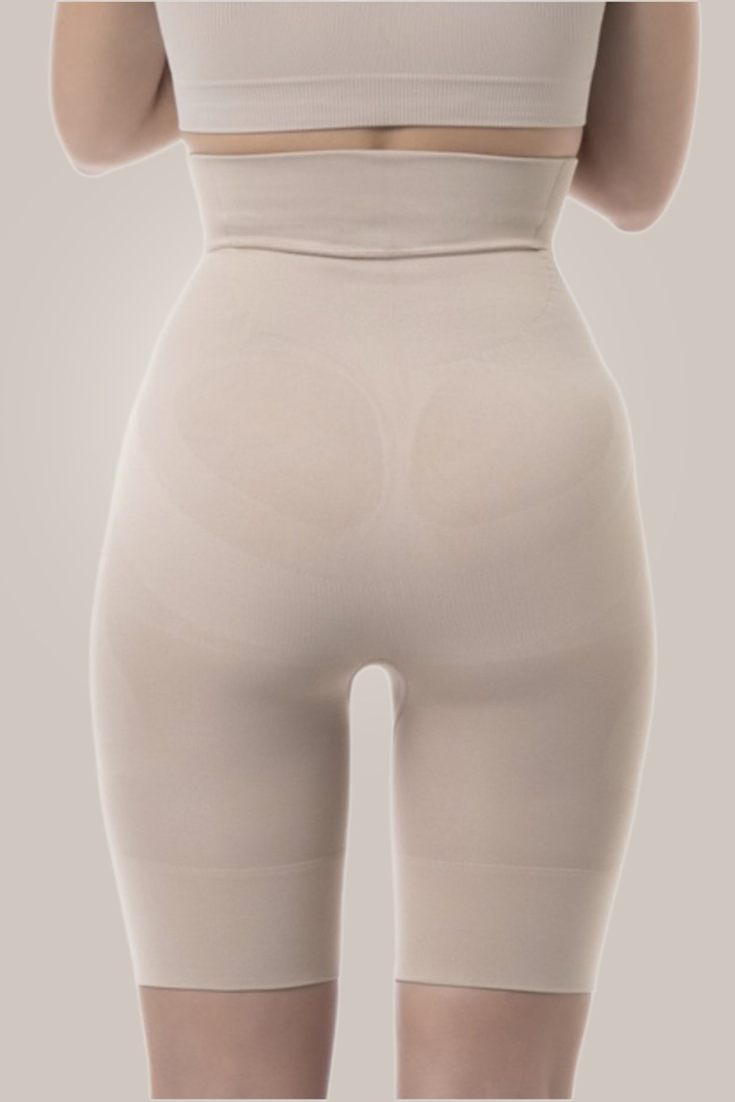 High waist shorts garment on a neutral background