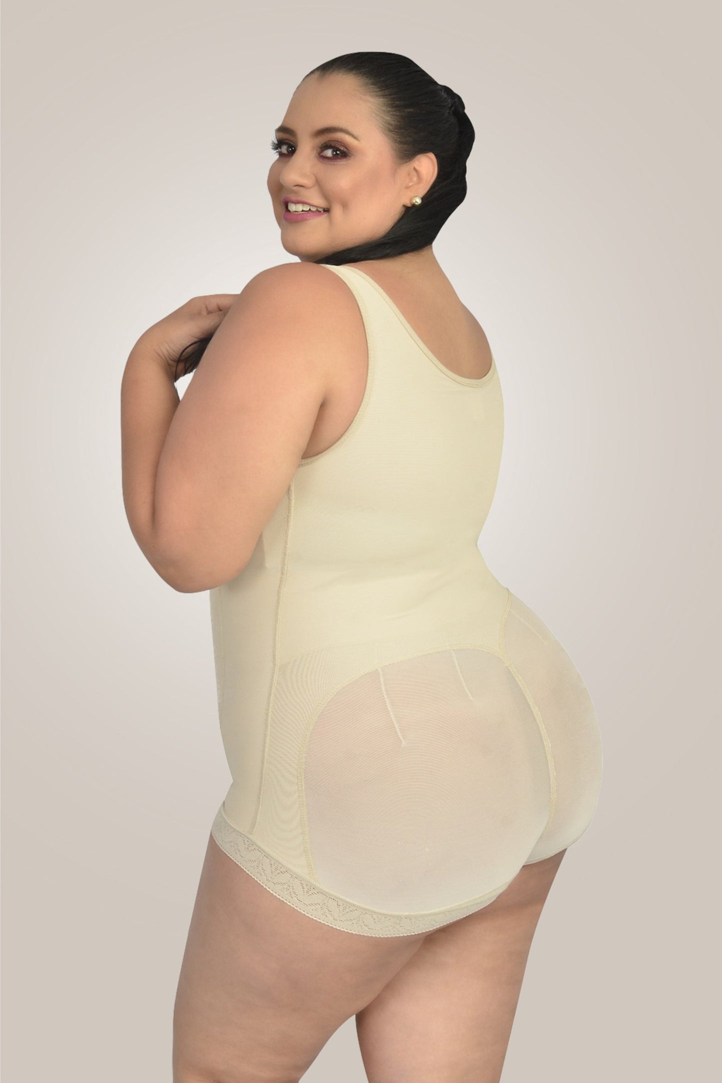 plus size shapewear | tummy control bodysuit - back
