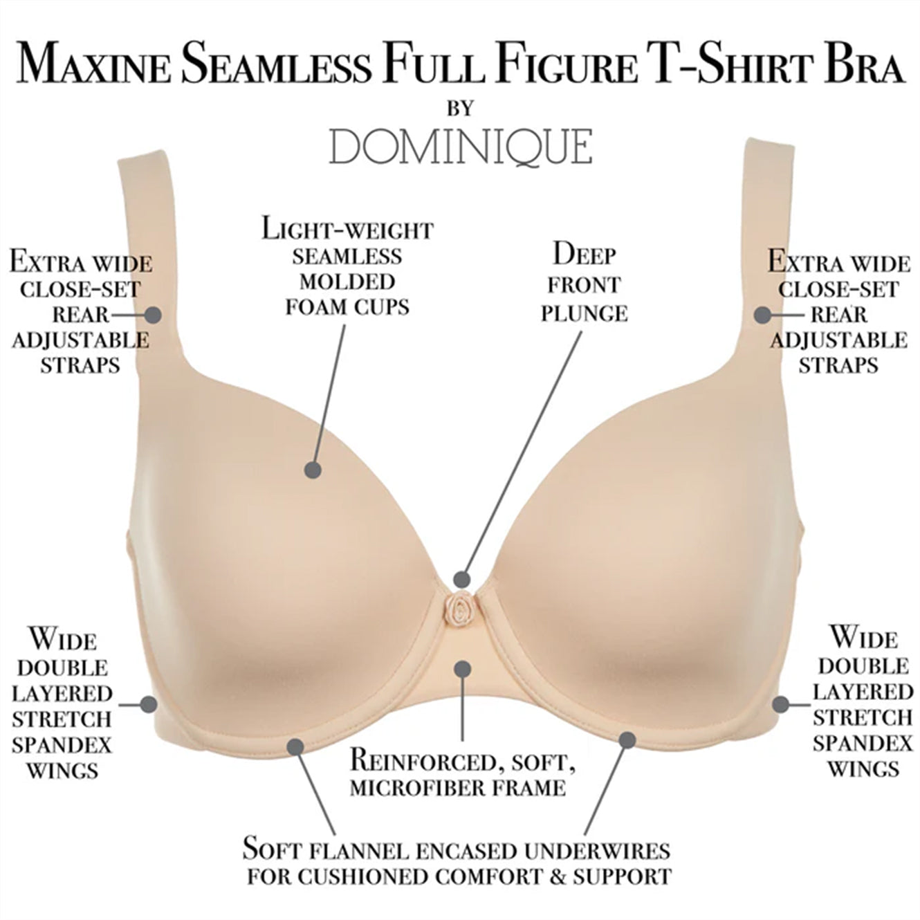 Seamless T-Shirt Bra-Features sheet