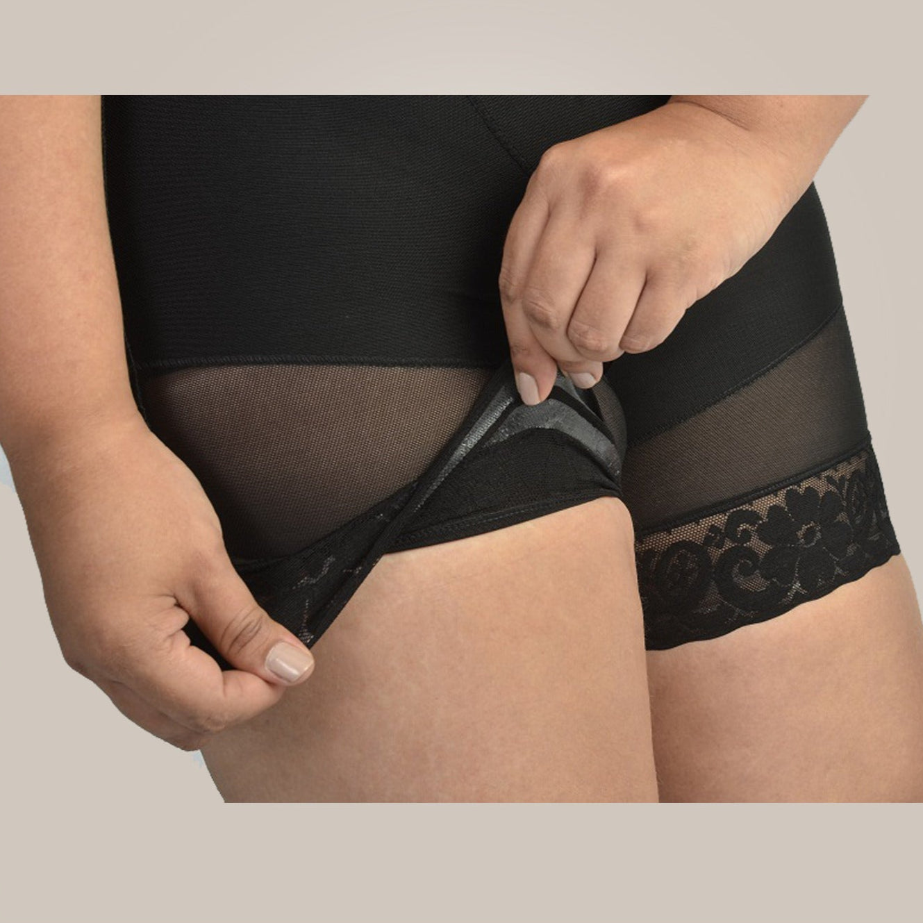 Plus Size Shapewear - Strapless Bodysuit Shaper - leg grips