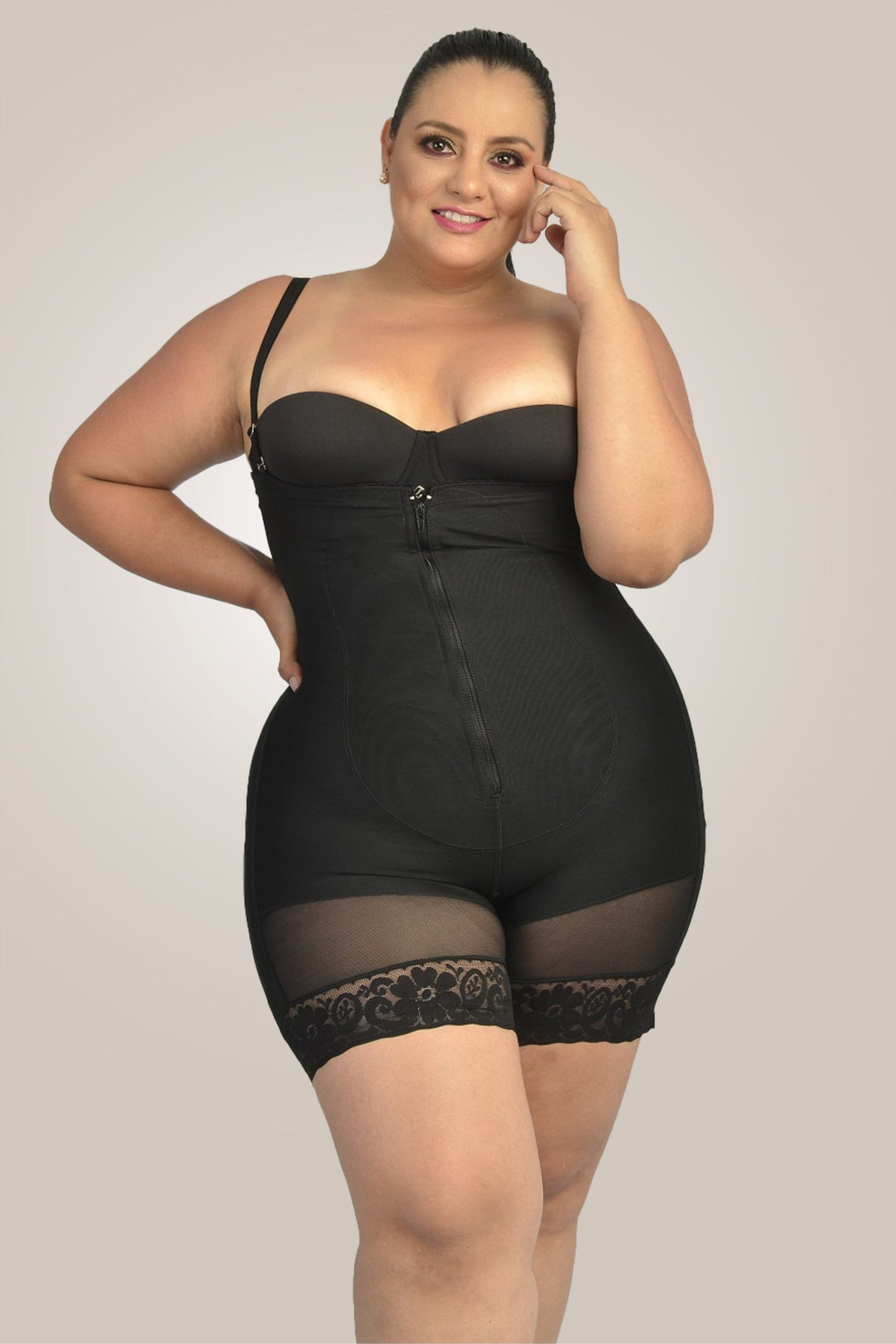 Plus Size Shapewear - Strapless Bodysuit Shaper