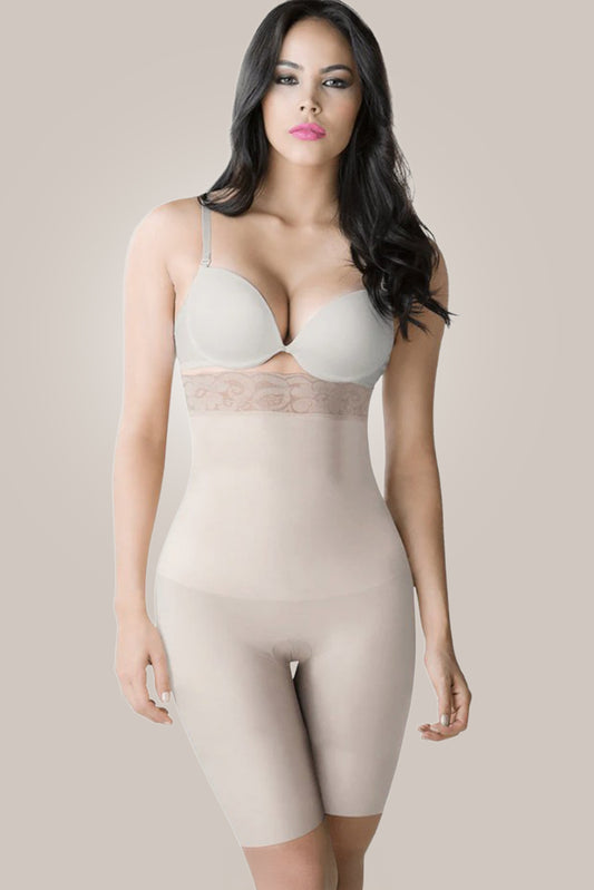 Woman wearing High Waist Shapewear Shorts - front