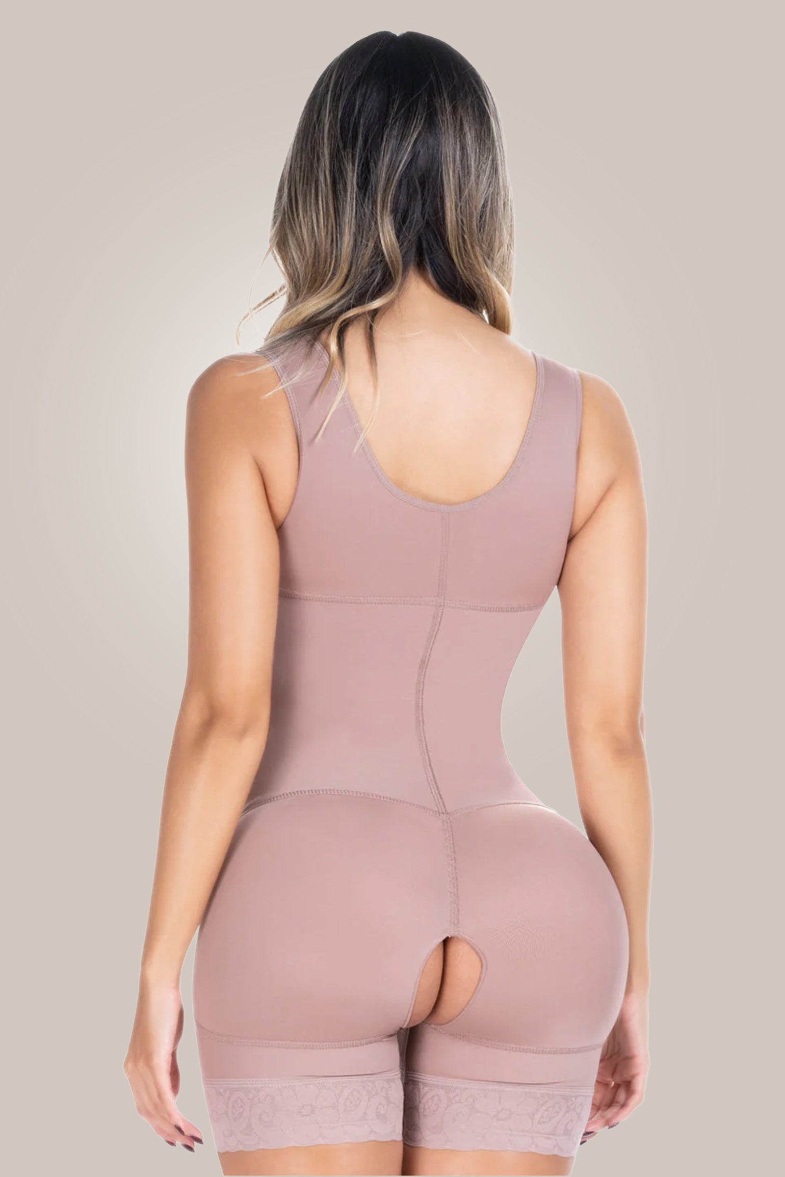 Postpartum Faja on model back view