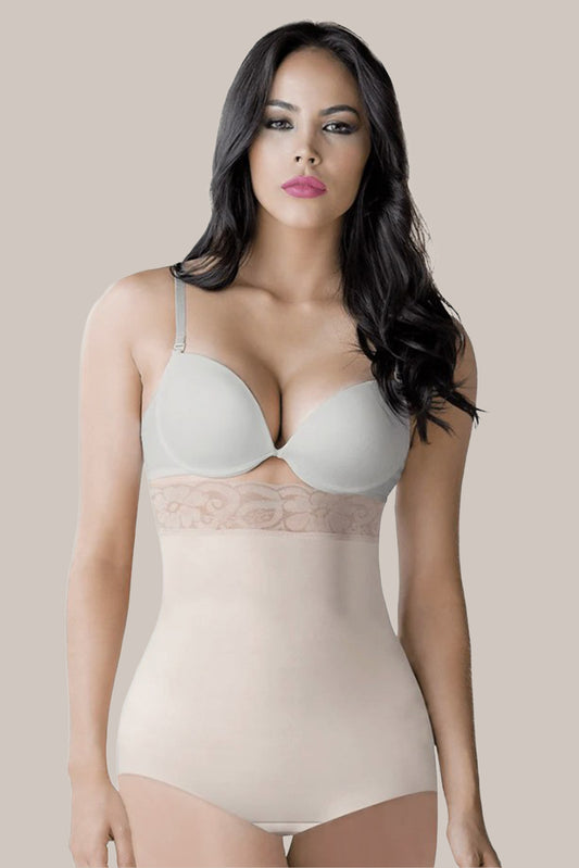 Woman wearing Strapless Bodysuit Shaper - front