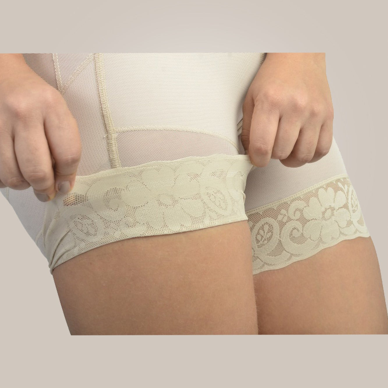 Strapless Bodysuit Shaper - non slip thigh grips