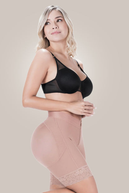 woman wearing butt shaping shorts - side