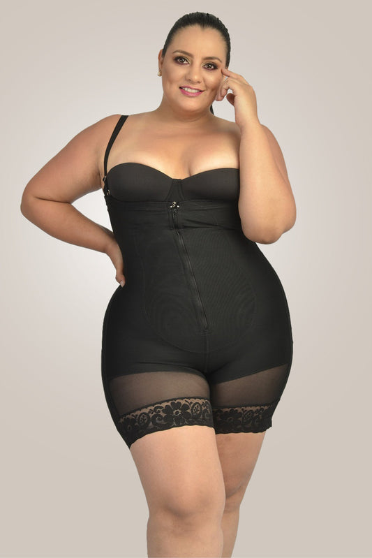 Plus Size Shapewear - Strapless Bodysuit Shaper