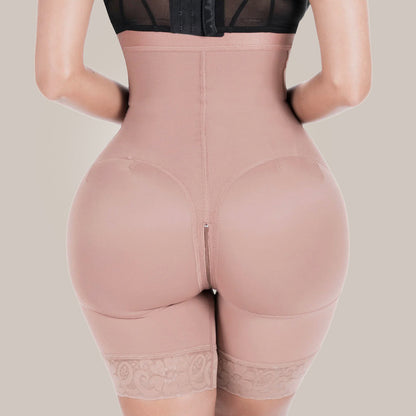 Woman wearing a waist trainer with butt lift - back CU