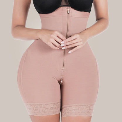 Woman wearing a waist trainer with butt lift - front CU